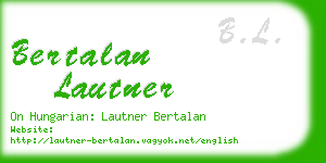 bertalan lautner business card